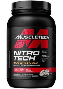 Muscletech Performance Series Nitro-Tech 100% Whey Gold, 907 g Dose, Cookies & Cream