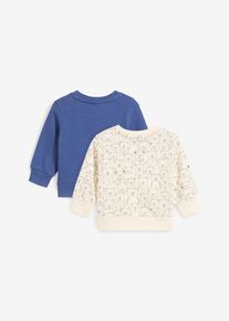 Kojeneck&aacute; mikina (2 ks v balen&iacute;) z organick&eacute; bavlny | Modr&aacute; | Vel. 56/62 | 100% bavlna| bonprix