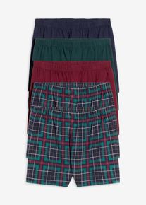Voln&eacute; &scaron;irok&eacute; boxerky s bavlnou (5 ks v balen&iacute;) | Modr&aacute; | Vel. 12 (5XL) | bonprix