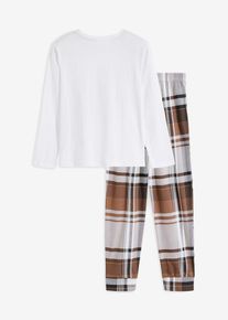 Pyžamo z čist&eacute; bavlny (2d&iacute;ln&aacute; souprava) | B&iacute;l&aacute; | Vel. 176/182 | bonprix