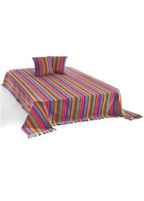 Denn&iacute; deka s pruhy | Modr&aacute; | Vel. 140x210 cm | 100% bavlna| bonprix