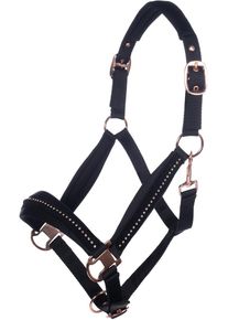 HKM Berry Halfter, schwarz/rosegold, Vollblut