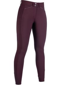 HKM Helene Reithose, Silikon-Vollbesatz, weinrot, 34
