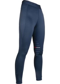 HKM Sports Reitleggings, Silikon-Kniebesatz, dunkelblau, 32/34