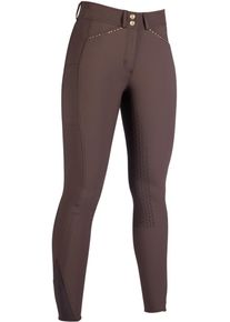 HKM Helene Reithose, Silikon-Vollbesatz, dunkelbraun, 44
