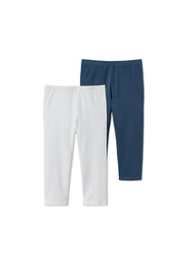 Tchibo - Legíny z biobavlny v 3/4 délce - pro dívky - vel. 146/152 - barva: modrá