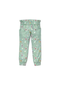 Tchibo - Navlékací kalhoty z biobavlny - pro dívky - vel. 98/104 - barva: zelená