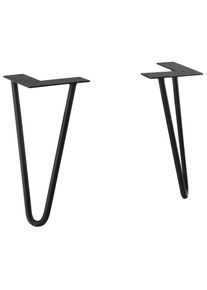 SAPHO ODETTA podpěrn&eacute; nohy, v&yacute;&scaron;ka 265, lakovan&aacute; ocel, čern&aacute; mat, 2ks 30314