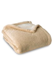 Příjemná deka 150 x 200 cm ve vzhledu jehněčí kůže z polyesteru