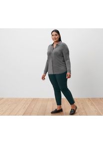 Tchibo - Halenkové triko s knoflíkovou légou - pro ženy - vel. M 40/42 - barva: šedá