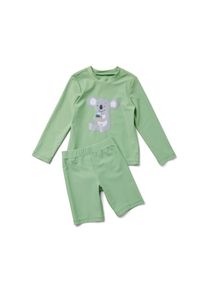 Tchibo - Dětská souprava s UV ochranným faktorem 80 - pro ženy - vel. 110/116 - barva: zelená/s potiskem