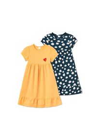 Tchibo - Žerzejové šaty z biobavlny - pro miminko - vel. 74/80 - barva: modrá/s potiskem