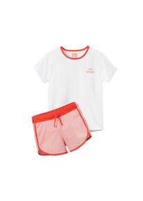 Tchibo - Krátké pyžamo - pro dívky - vel. 146/152 - barva: bílá/s proužky