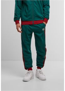 Sergio Tacchini Muži Kalhoty 'Damarindo' tmavě zelen&aacute; / krvavě červen&aacute; / b&iacute;l&aacute; 31/32