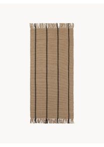 Broste Copenhagen Koberec Yuki Čern&aacute; &Scaron; 70 cm, D 140 cm