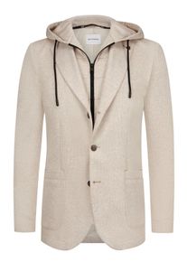 Velké Velikosti - Roy Robson - Hybridní sako v kvalitě jersey s odnímatelnou kapucí - 114 - Béžová