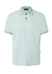 Velké Velikosti - Maerz - Polo tričko z bavlny a lnu s příčnými proužky - 58 - Mátově Zelená