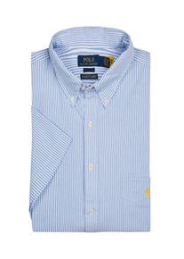 Velké Velikosti - Polo Ralph Lauren - Košile s krátkým rukávem, seersucker, s vyšitým hráčem póla - 5XL - Modrá