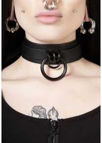 Killstar x Kihilist - Susper Black - Choker - Černá - Onesize - 100% Polyuretan,Falešná kůže