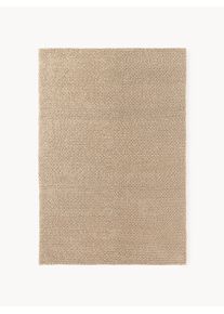 Ručně tkan&yacute; vlněn&yacute; koberec Pebble B&eacute;žov&aacute; Uměl&eacute; vlakno, Vlna &Scaron; 120 cm, D 180 cm (velikost S) | Westwing Collection