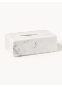 Mramorov&aacute; krabička na kapesn&iacute;ky Simba B&iacute;l&aacute; Mramor &Scaron; 26 cm, H 15 cm | Westwing Collection