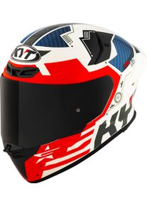 KYT TT-Revo Fuselage, full face helmet , color: White/Red/Blue , size: M
