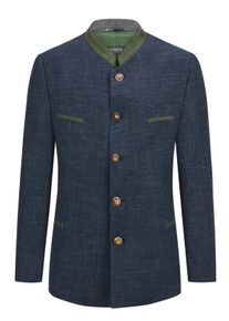 Velk&eacute; Velikosti - Lodenfrey - Janker s mel&iacute;rovanou strukturou a kontrastn&iacute;mi paspulkami - 64 - Modr&aacute;