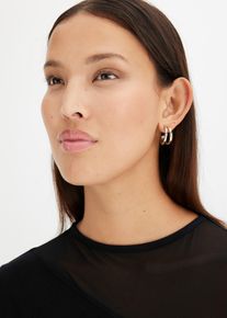 Kruhov&eacute; n&aacute;u&scaron;nice z mosazi | Stř&iacute;brn&aacute; | Vel. Onesize | bonprix