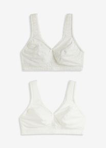 Zmen&scaron;ovac&iacute; podprsenka bez kostic s organickou bavlnou (2 ks v balen&iacute;) | B&iacute;l&aacute; | Vel. 80C | bonprix