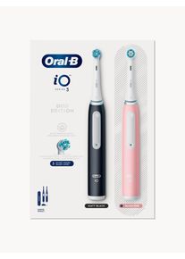 Oral-B Sada elektrick&yacute;ch zubn&iacute;ch kart&aacute;čků s 2 hlavicemi Oral-B iO3, 2 d&iacute;ly Čern&aacute;, Pudrov&aacute; &Scaron; 17 cm, V 24 cm