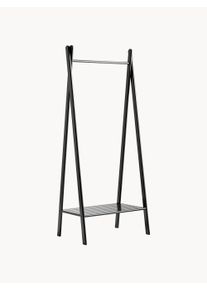 Cinas Vě&scaron;&aacute;k z bambusov&eacute;ho dřeva s &uacute;ložn&yacute;m prostorem Noble Čern&aacute; Bambus &Scaron; 74 cm, V 180 cm