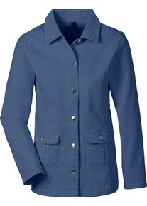 Damske Dž&iacute;nov&aacute; bunda s pod&iacute;lem strece dž&iacute;nov&aacute; modr&aacute; ,velikost 38