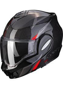 Scorpion EXO-Tech Evo Carbon Top, modular helmet , color: Black/Grey/Red , size: S