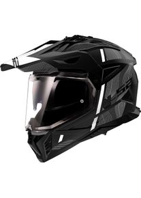 LS2 MX702 Pioneer II Hill, adventure helmet , color: Matt-Black/White/Grey , size: XL