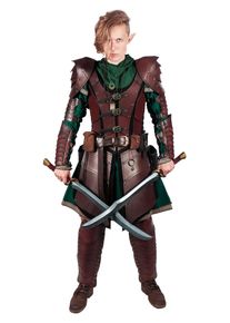 Set completo di armatura in pelle - Guerriera elfica