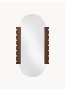 Nobodinoz Dětské nástěnné zrcadlo z kaučukového dřeva Heju Hnědá Dřevo, Masivní dřevo Š 53 cm, V 100 cm
