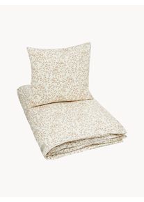 Cam Cam Copenhagen Dětsk&eacute; povlečen&iacute; z bavlněn&eacute;ho sat&eacute;nu Lierre Hněd&aacute;, B&iacute;l&aacute; Sat&eacute;n/mako-sat&eacute;n, Bavlna, Organick&aacute; bavlna 100 x 140 cm + 1 pol&scaron;t&aacute;ř 40 x 45