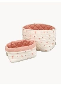 Cam Cam Copenhagen Sada &uacute;ložn&yacute;ch ko&scaron;ů z organick&eacute; bavlny Bows, 2 d&iacute;ly Růžov&aacute; Bavlna, Organick&aacute; bavlna Sada s různ&yacute;mi velikostmi