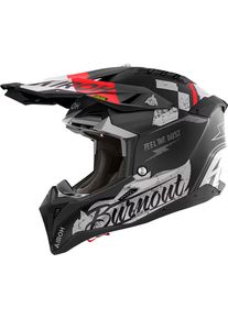 Airoh Aviator 3 Burnout, motocross helmet , color: Matt Black/Grey/Red , size: M