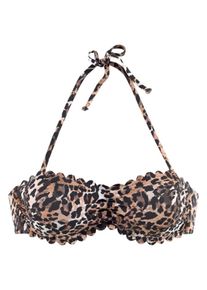 Lascana Ženy Horn&iacute; d&iacute;l plavek 'Lexa' hněd&aacute; 36