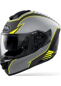Airoh ST.501 Type, full face helmet , color: Matt Light Grey/Grey/Neon-Yellow , size: XL