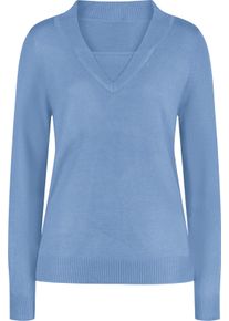 Damske Svetr 2 v 1 s výstřihem do V, měkký nebesky modrá ,velikost 56