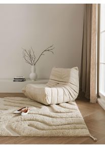 benuta Finest Vlněný koberec Minos Krémová 160x230 cm Uni,S třásněmi