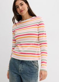 Triko s dlouh&yacute;m ruk&aacute;vem z čist&eacute; bavlny | Pink | Vel. 36/38 (S) | 100% bavlna| bonprix