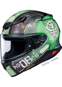 Shoei NXR2 Zaku II, full face helmet , color: Green/White/Black , size: S