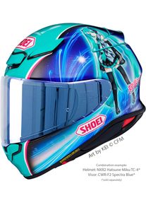 Shoei NXR2 Hatsune Miku, full face helmet , color: Turquoise/Blue/Pink , size: M