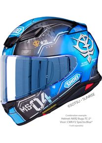 Shoei NXR2 Bugu, full face helmet , color: Blue/Black/White , size: S