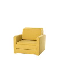 Kasvo Křeslo rozkl&aacute;dac&iacute; TIMEA 80 cm Soro 40 žlut&aacute;