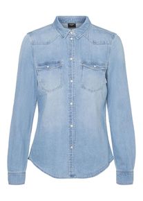 V&eacute;ro Moda VERO MODA Ženy Halenka 'VMMaria' modr&aacute; dž&iacute;novina L