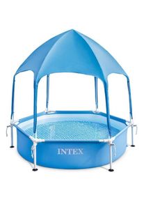 Intex Baz&eacute;n Metal Frame 28209 183x38 cm se stř&iacute;&scaron;kou